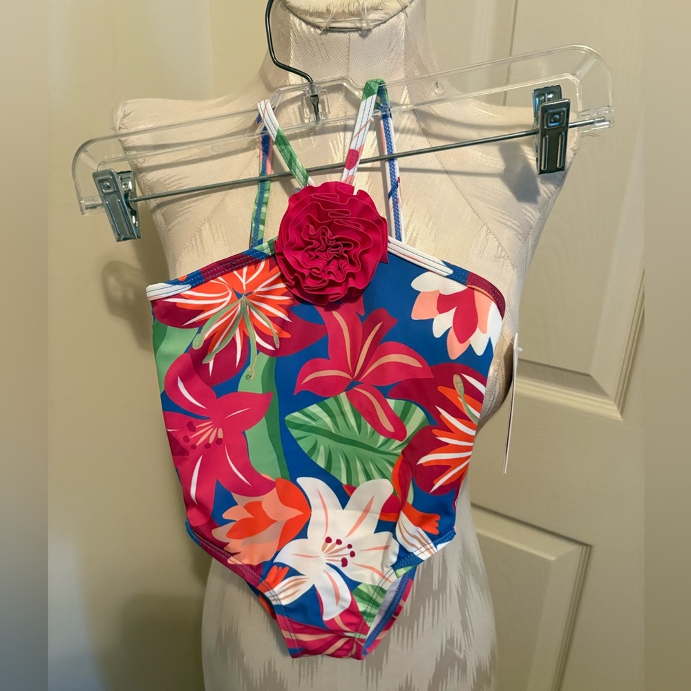 Janie and Jack Vibrant Floral One Piece Swimsuit NWT size 2T $49
